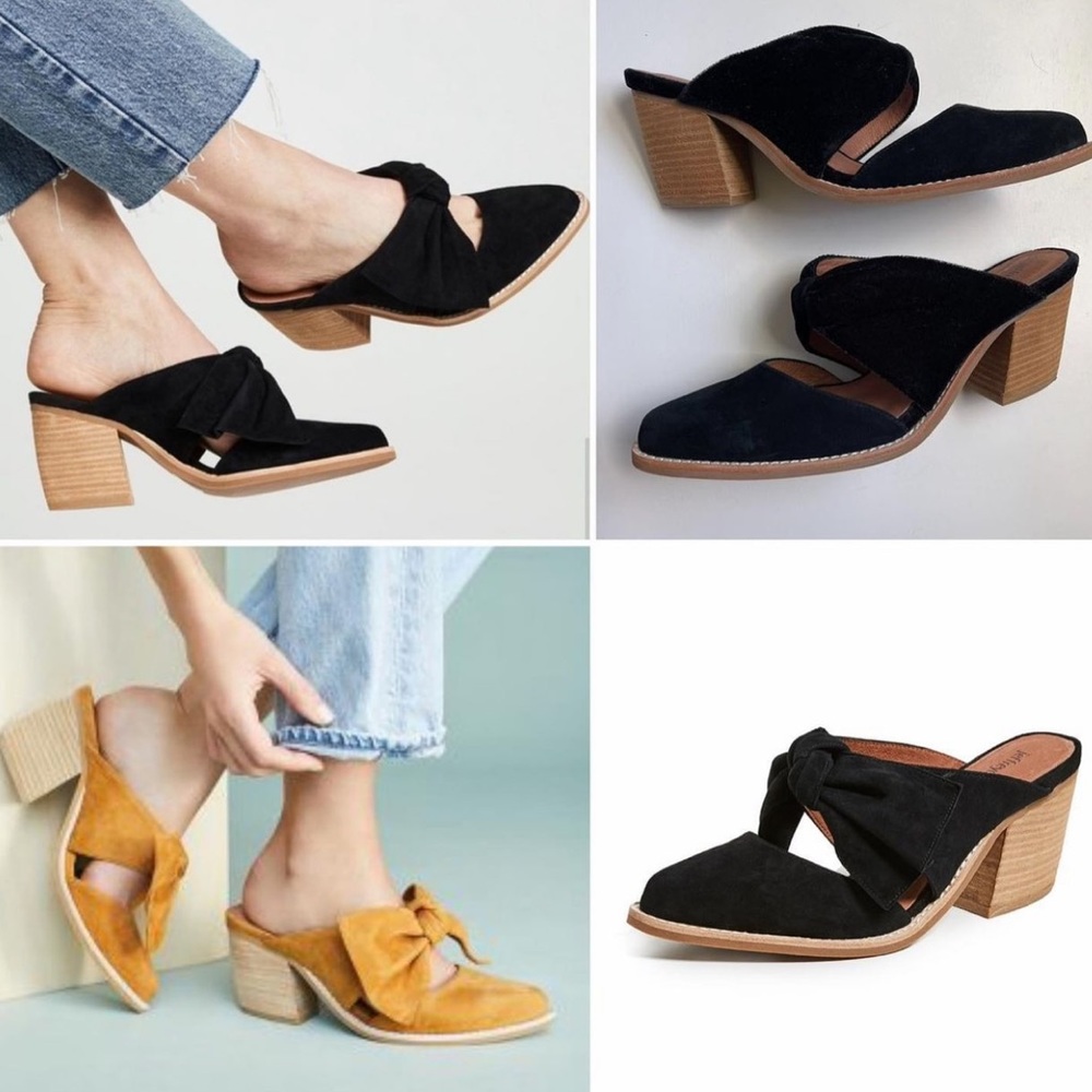 Jeffrey Campbell Cyrus Suede and Velvet Mules